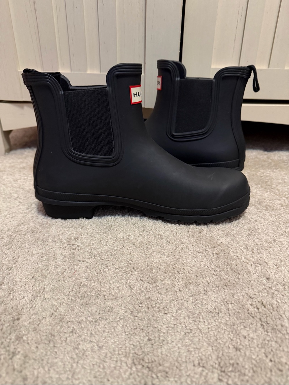 Hunter Black Chelsea Short Rain Boots